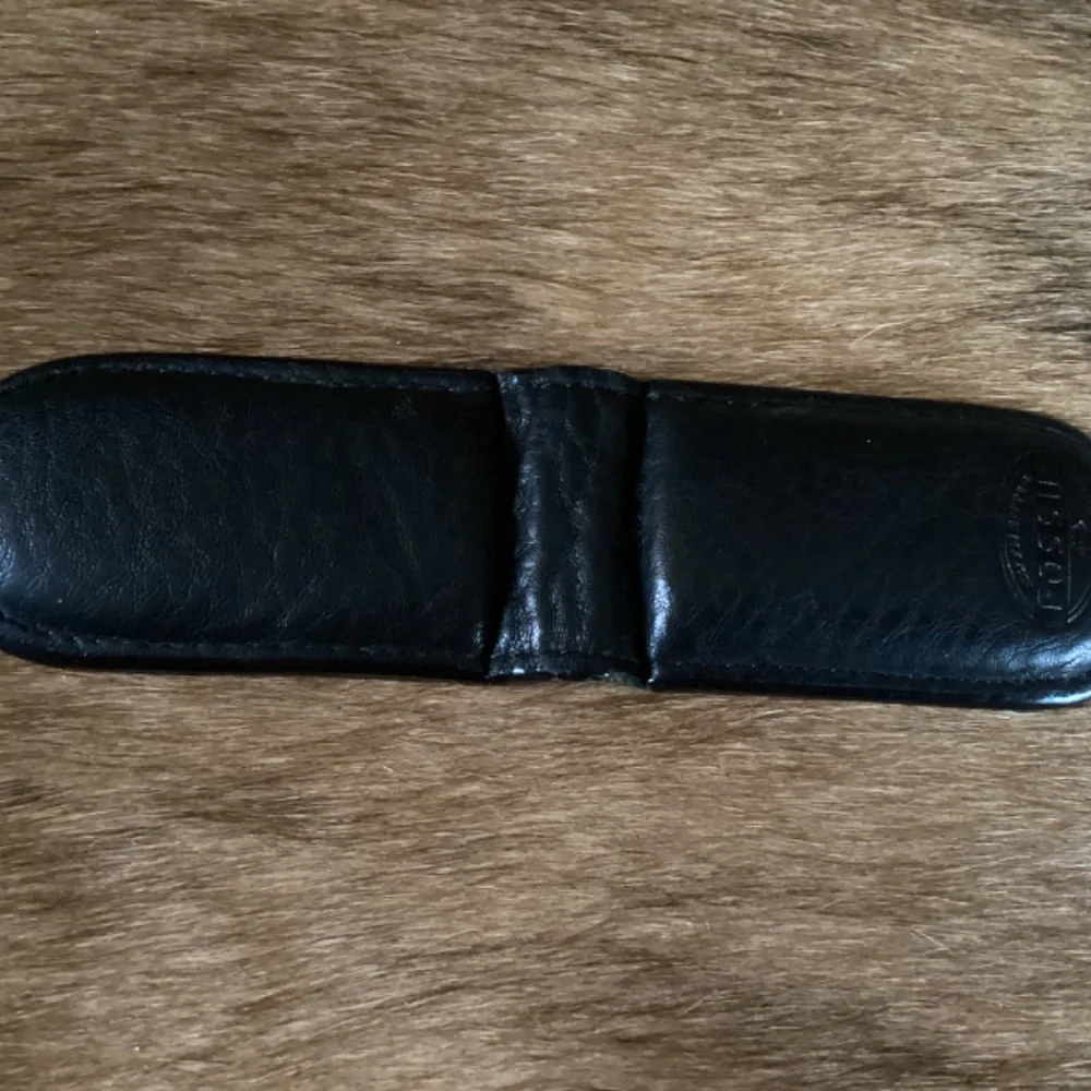 Fossil Black Leather Money Clip